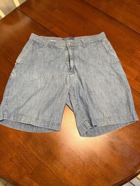 Vintage Polo Ralph Lauren Prospect Chambray Shorts Mens 33 Blue Cotton Classic